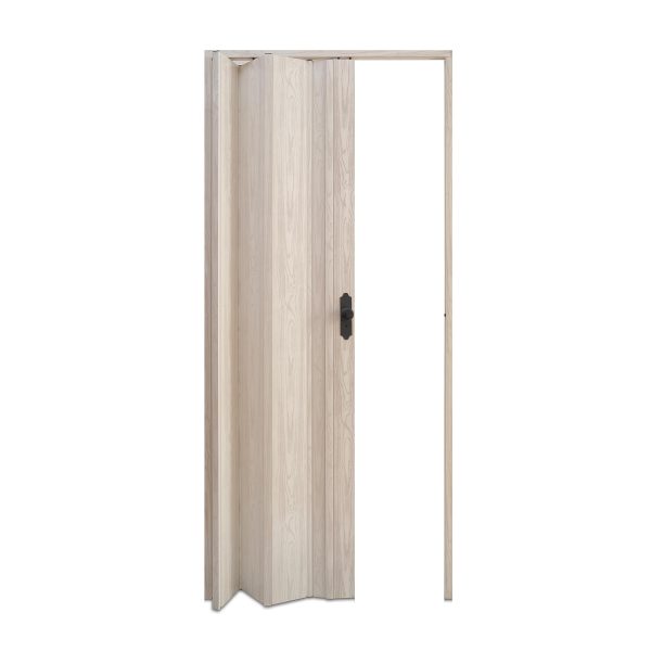 Akçaağaç Renk Camsız Çift Açılım Pvc Akordiyon Katlanır Kapı