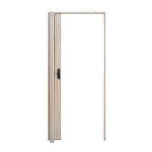 Akçaağaç Renk Camsız Çift Açılım Pvc Akordiyon Katlanır Kapı