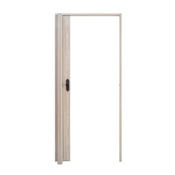 Akçaağaç Renk Camsız Çift Açılım Pvc Akordiyon Katlanır Kapı