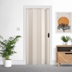 Beyaz Renk Camsız Pvc Akordiyon Katlanır Kapı