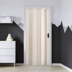 Beyaz Renk Camsız Pvc Akordiyon Katlanır Kapı