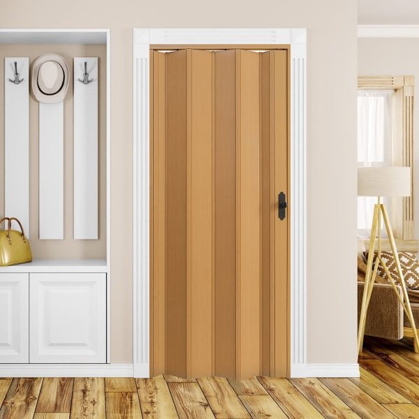 Meşe Renk Camsız Pvc Akordiyon Katlanır Kapı Meşe Renk Camsız Pvc Akordiyon Katlanır Kapı