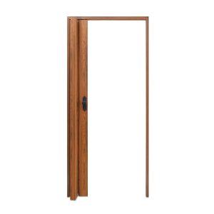 Ceviz Renk Camlı Pvc Akordiyon Katlanır Kapı