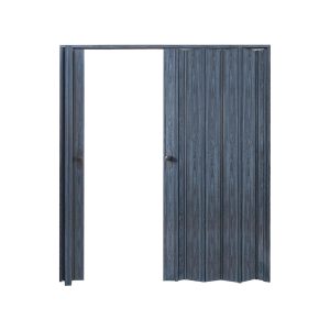 Antrasit Renk Camsız Çift Açılım Pvc Akordiyon Katlanır Kapı