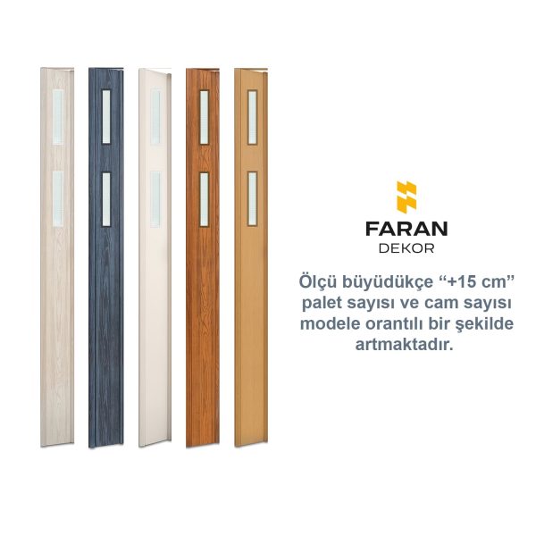 Camlı Pvc Akordiyon Katlanır Kapı